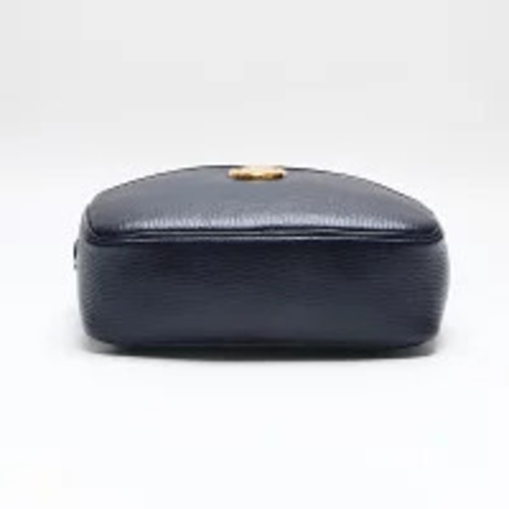 Christian Dior CD Oval Logo Plate Shoulder Bag Navy Blue - Picture 8 of 13